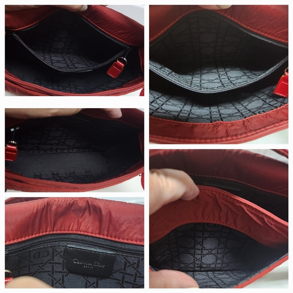 DIOR Canage Red Quilted LADY DIOR Charm Bag with DIOR Box Set SUPER RARE - Picture 12 of 16